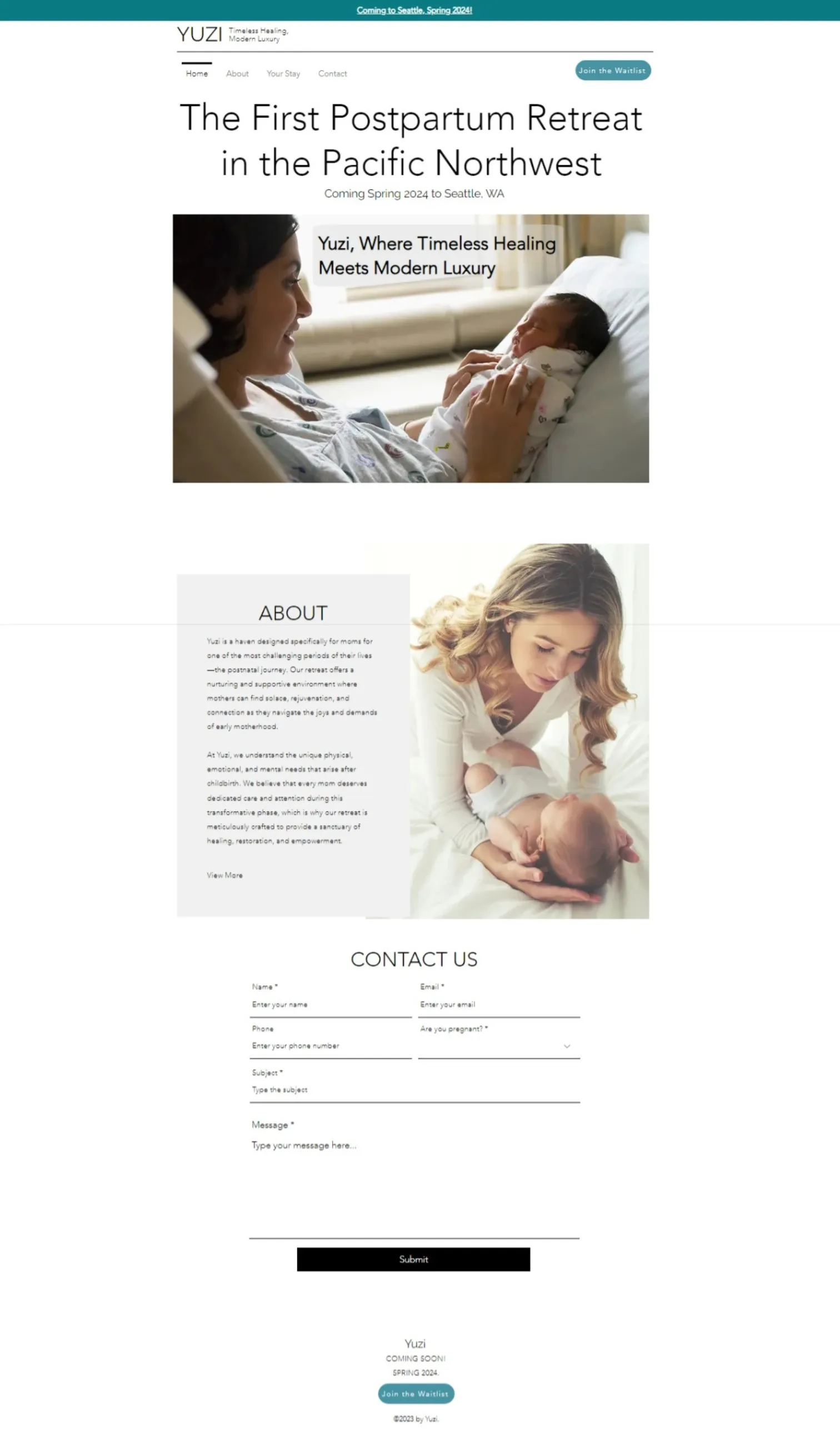Yuzi Care's previous Wix website